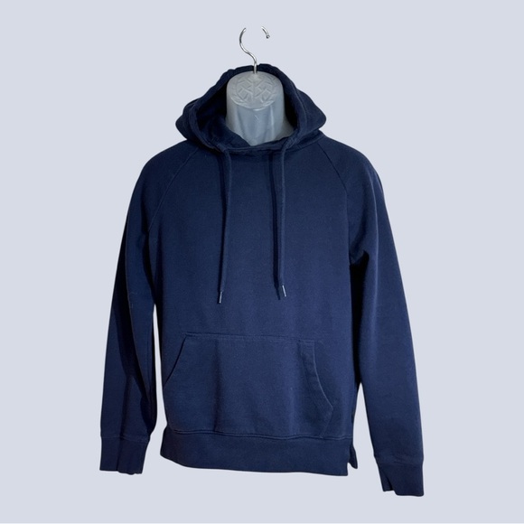 EXPRESS Quality + Fit Men’s Pullover Hoodie Navy Blue Size Small - Picture 1 of 7